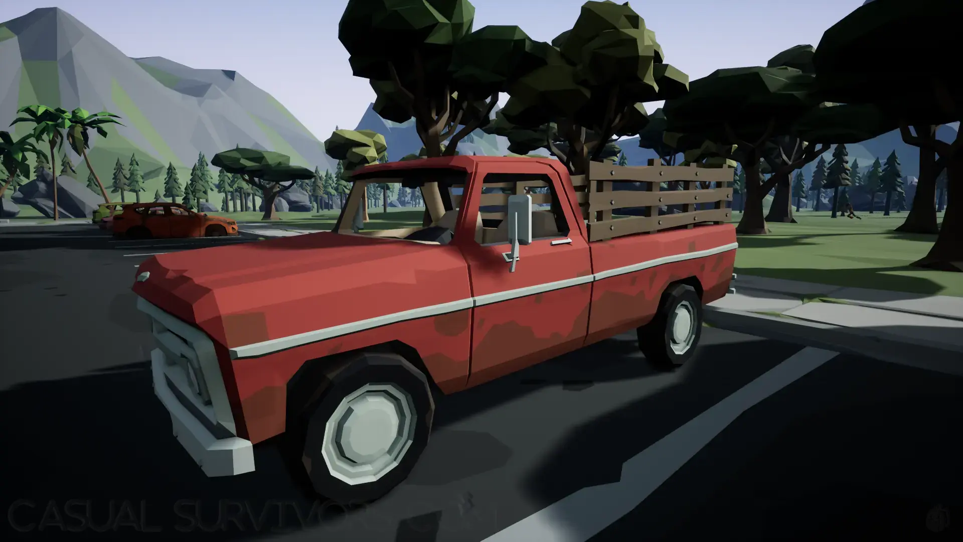 Deadpoly Red Farm Truck