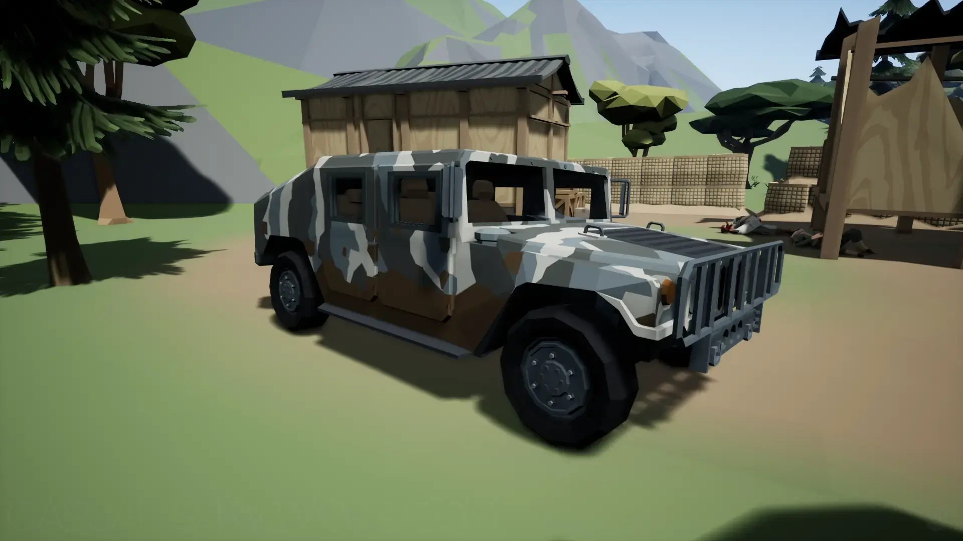 Deadpoly Grey Camo Hummer
