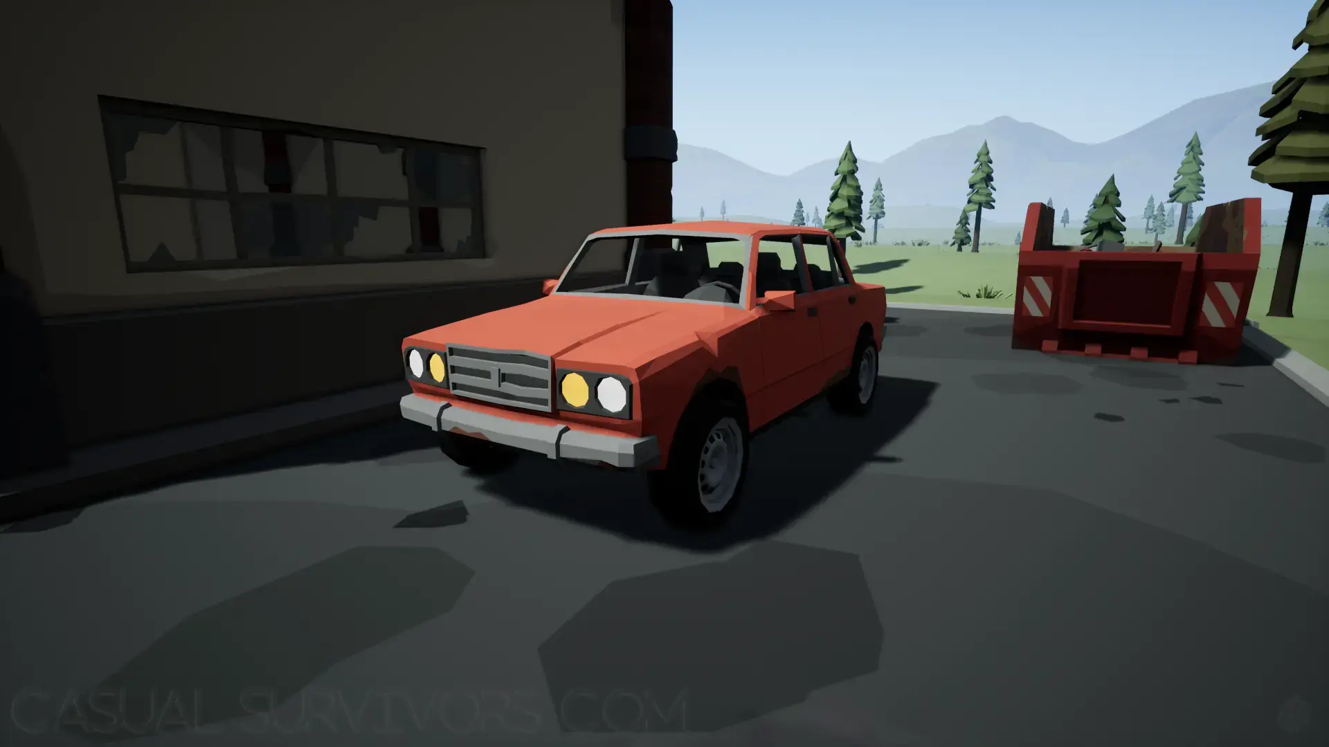 Deadpoly Red Sedan