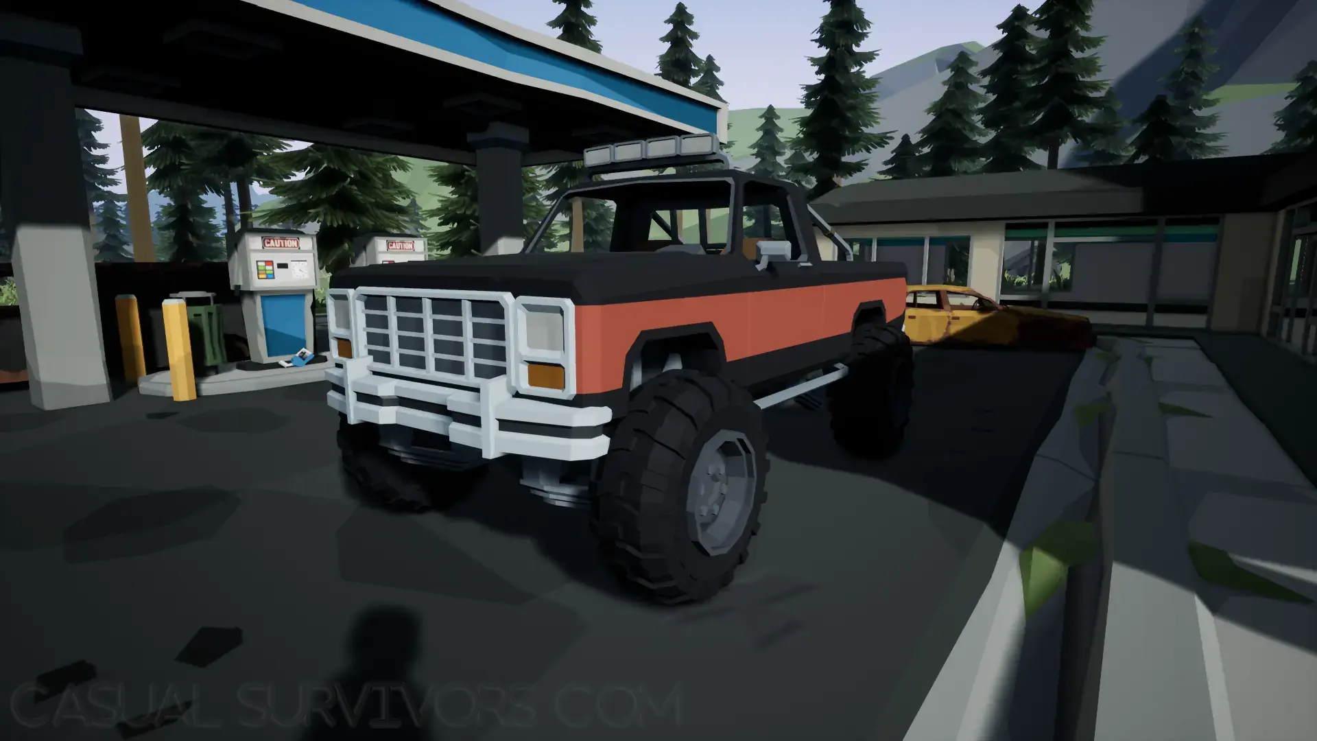 Deadpoly Black and Orange-Striped Truck